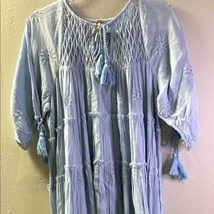 Free people periwinkle eyelet dress